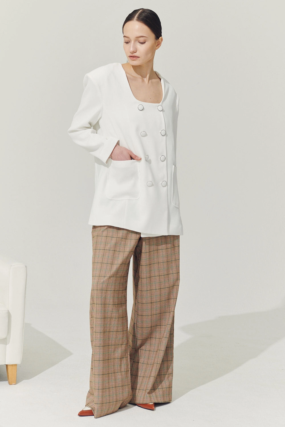 Re:born Sia Double Button Blazer