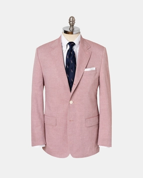 RED COTTON CHAMBRAY SPORT COAT