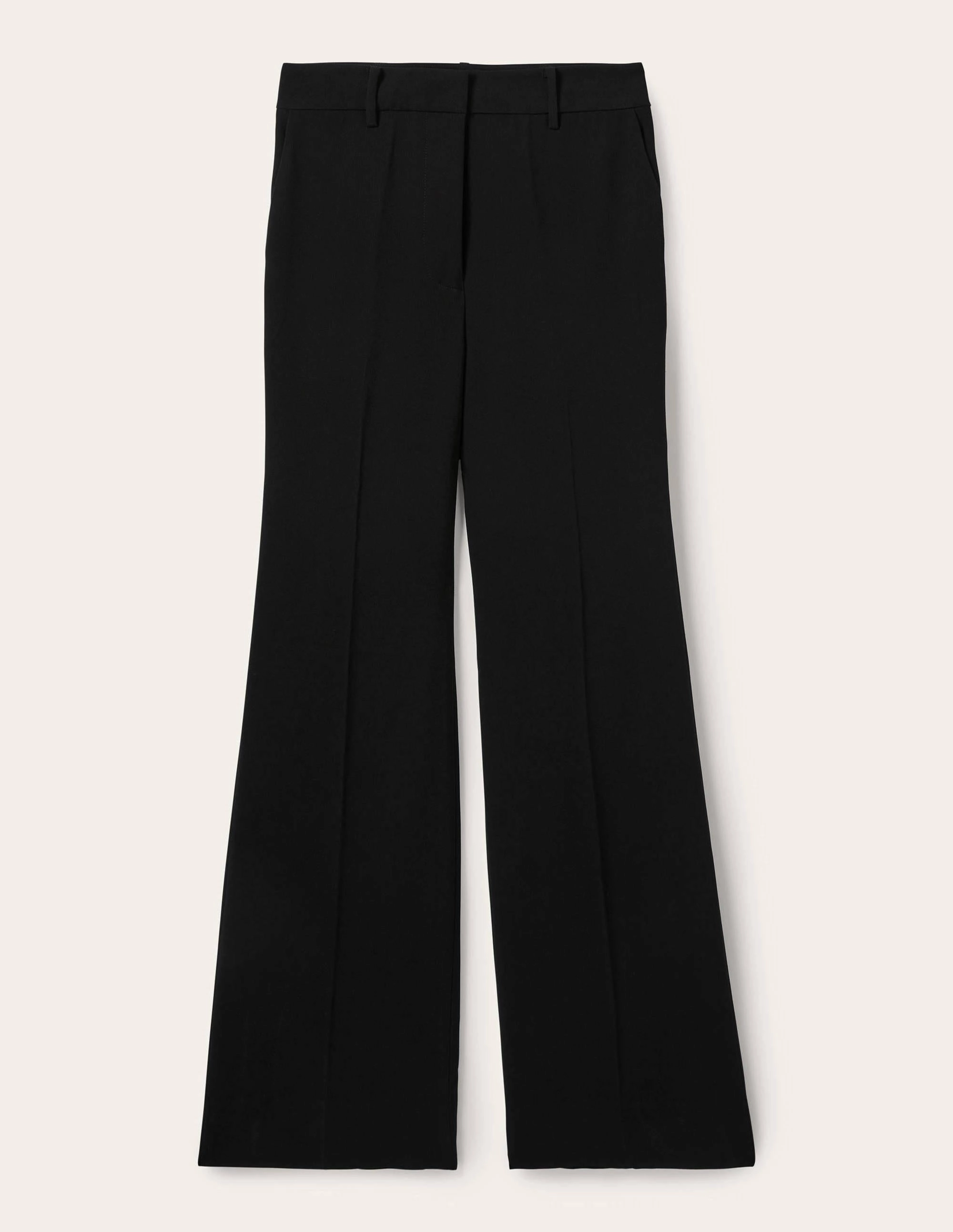 Relaxed Bootcut Pants-Black