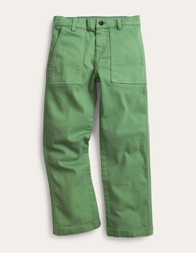 Relaxed Pocket Pants-Deep Grass Green