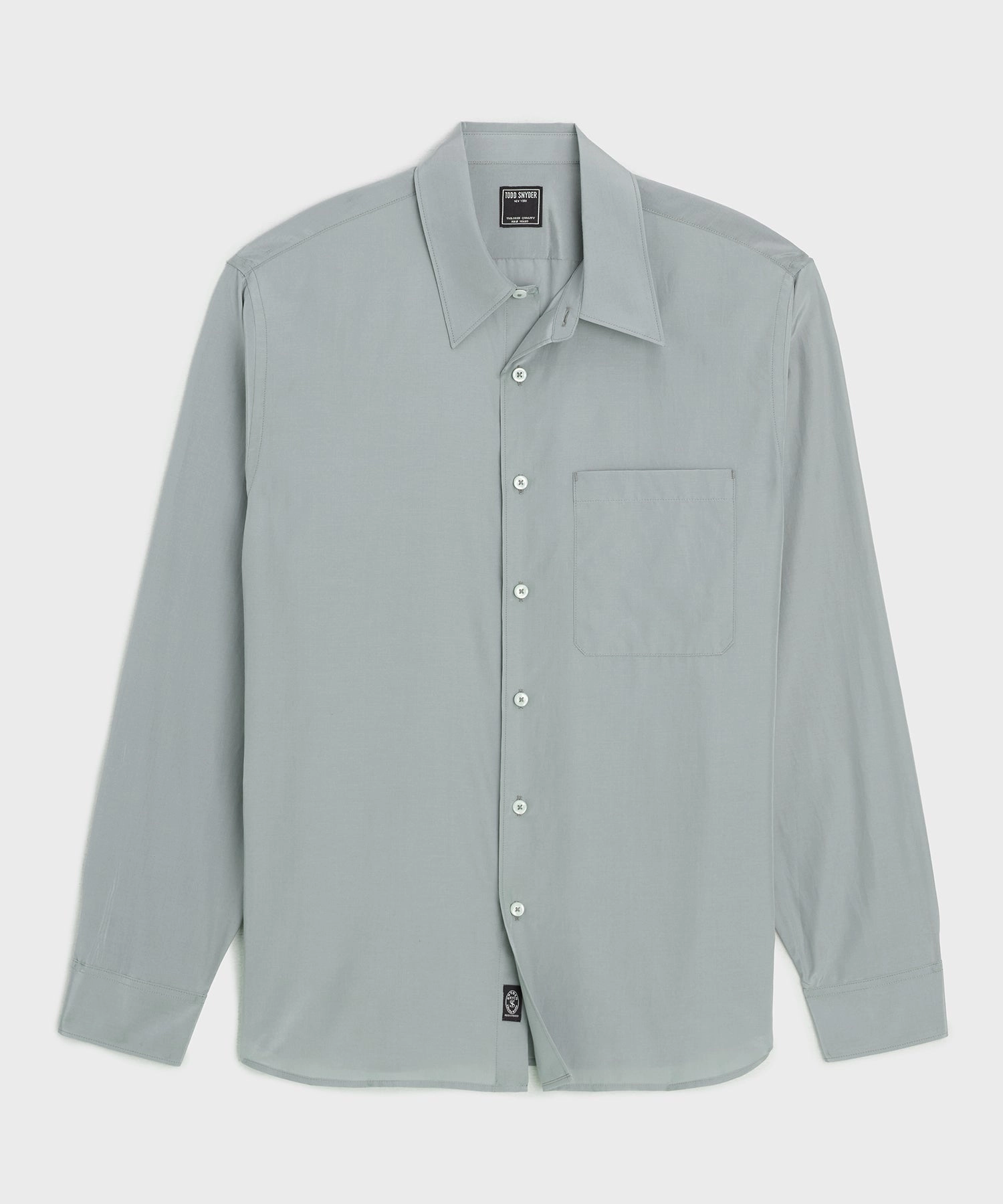 Relaxed Silk-Cotton Point Collar Shirt