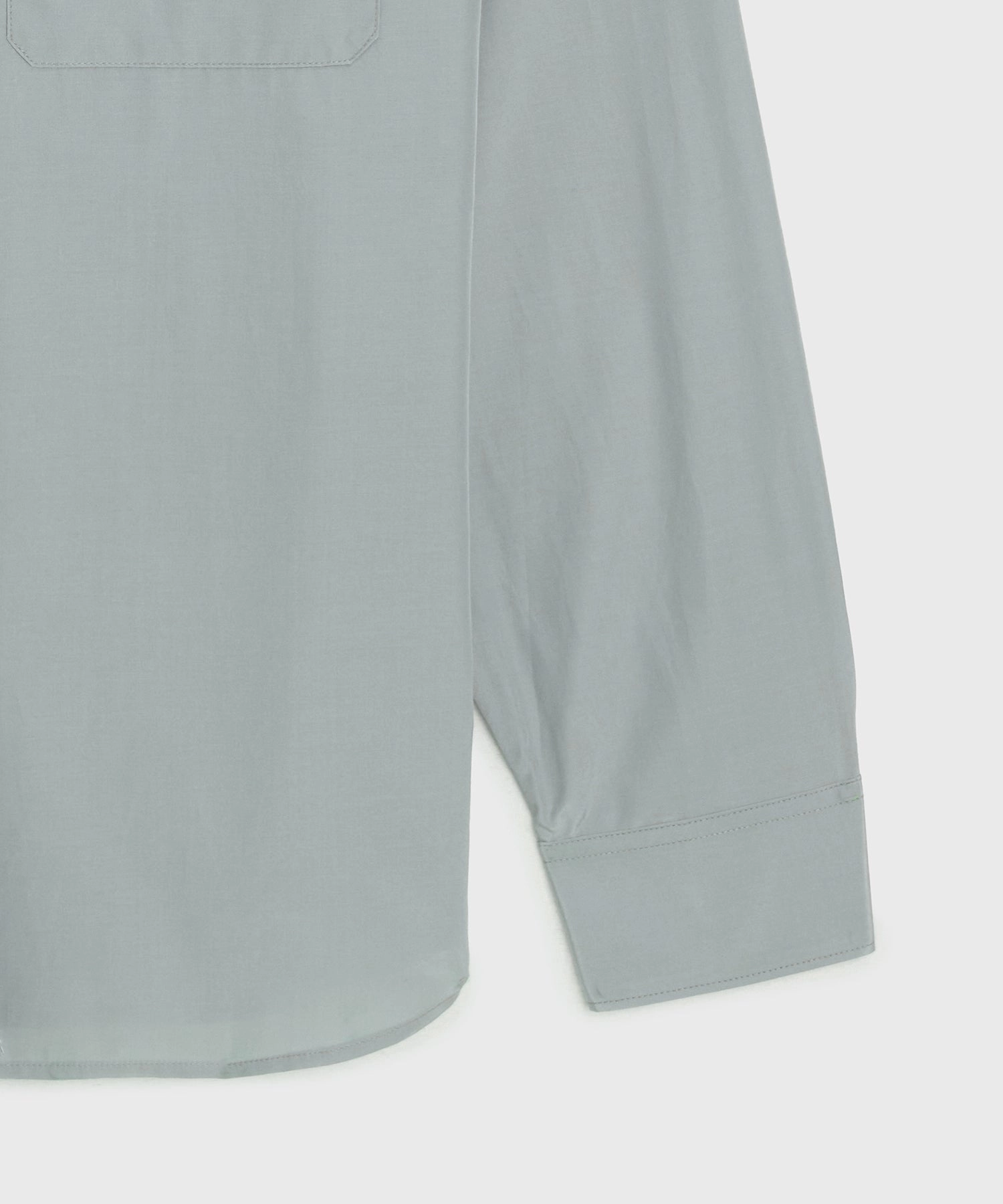 Relaxed Silk-Cotton Point Collar Shirt
