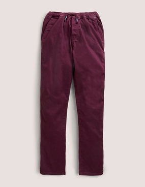 Relaxed Slim Pull-on Pants-Berry Purple