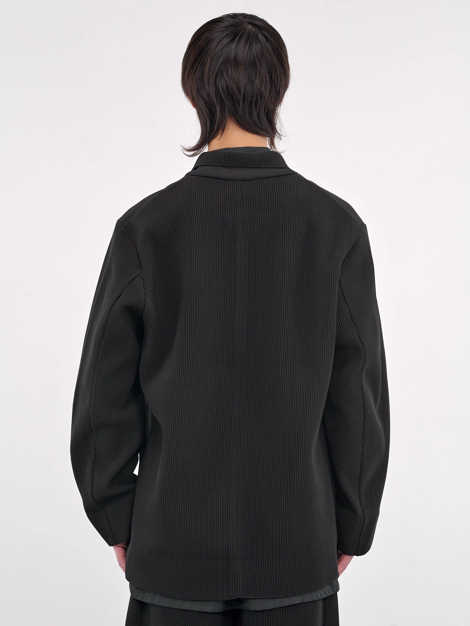 Ribbed Blazer (ST-1125-BLACK)