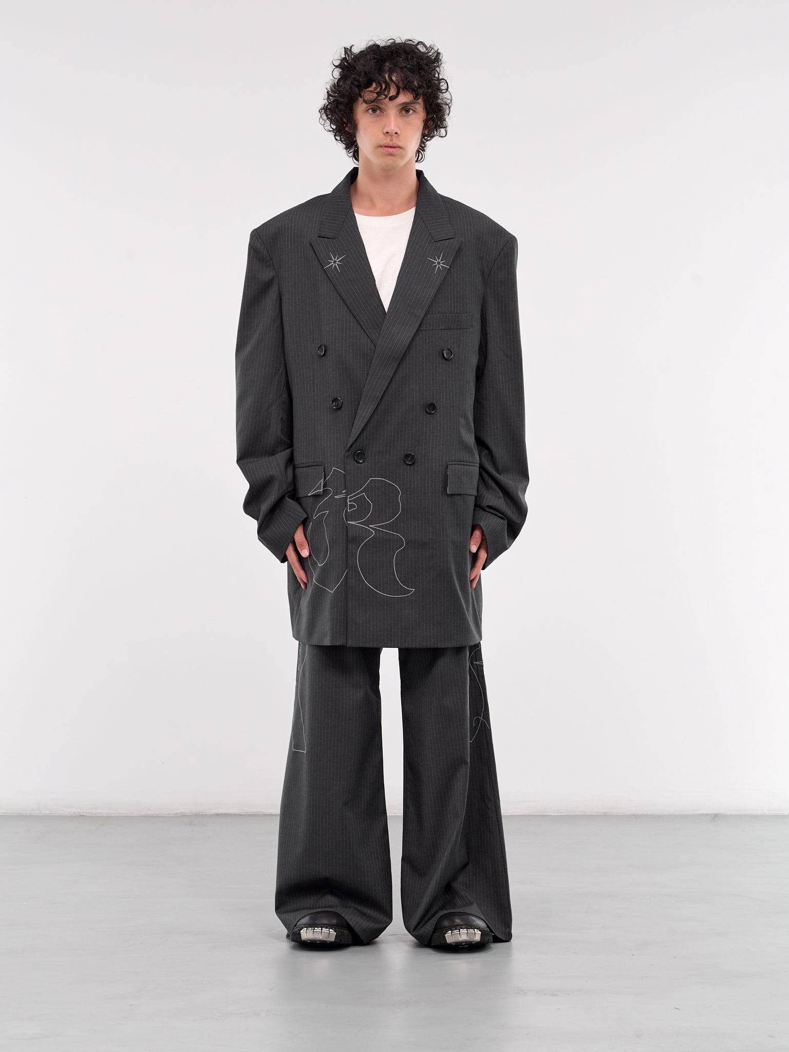Right To Fail Blazer (KUF4MJ01AP-TR361-PINSTRIPE)