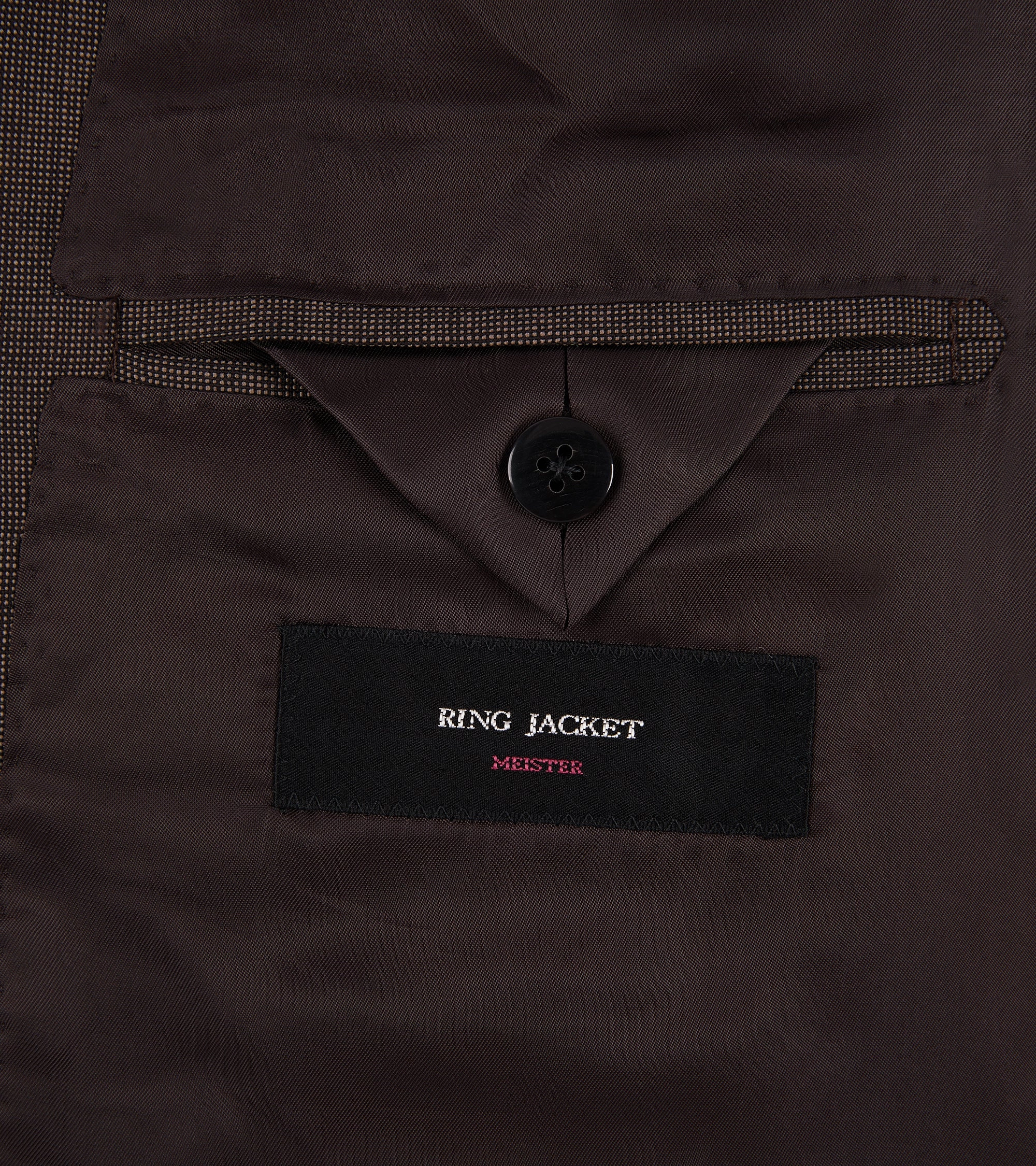 Ring Jacket Meister Calm Twist Wool Suit: Brown