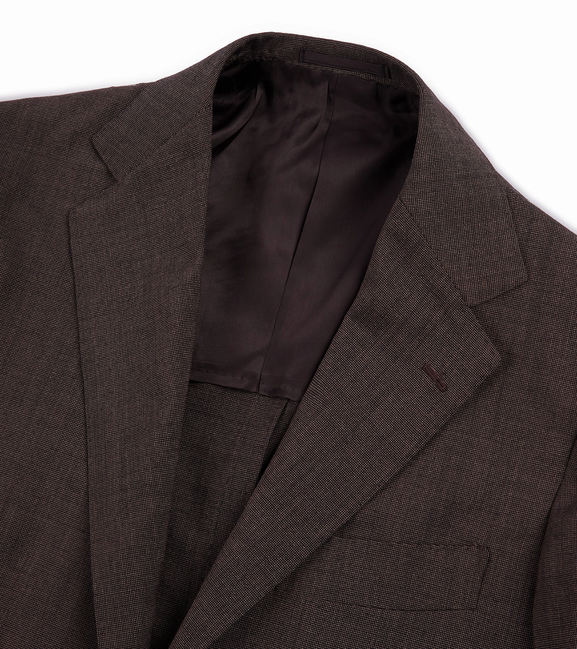 Ring Jacket Meister Calm Twist Wool Suit: Brown