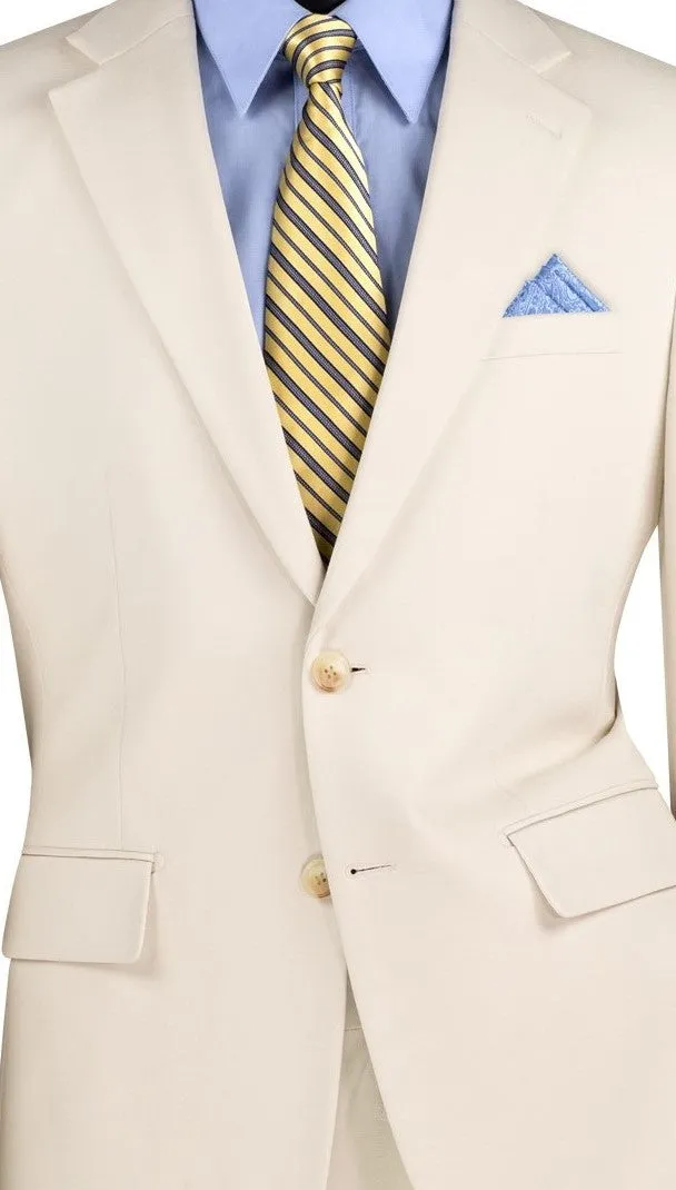 Roche Collection: Bone 2-Piece Solid Single-Breasted Super Stretch Slim Fit Suit
