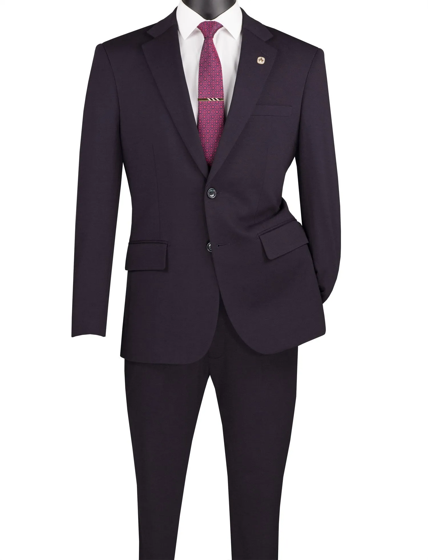 Roche Collection: Charcoal 2-Piece Solid Single-Breasted Super Stretch Slim Fit Suit