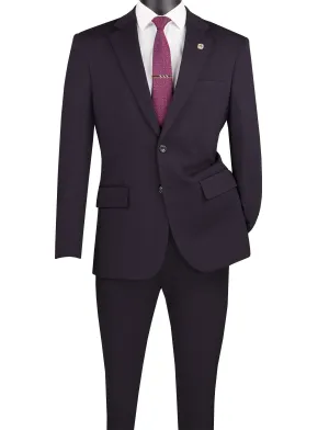 Roche Collection: Charcoal 2-Piece Solid Single-Breasted Super Stretch Slim Fit Suit