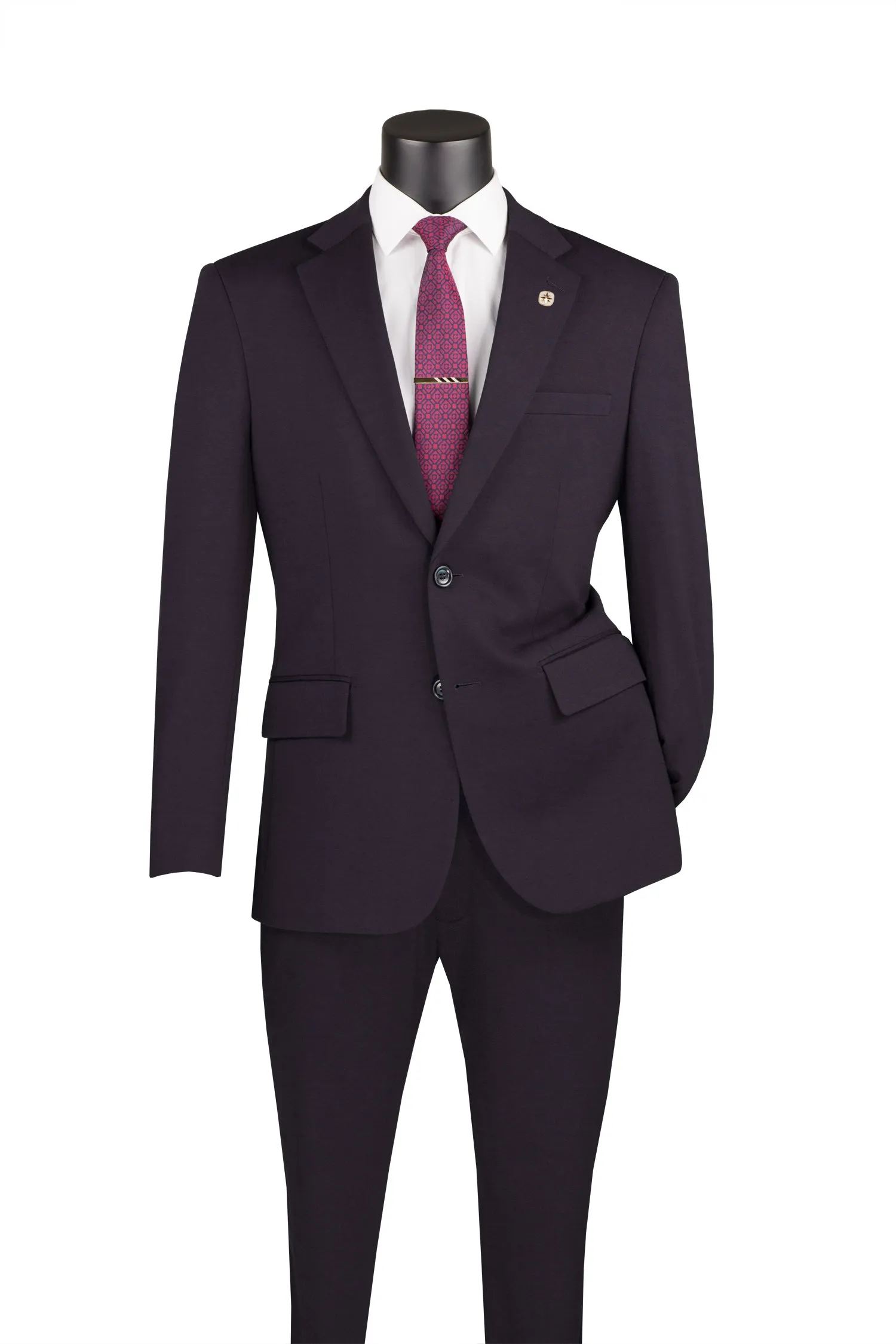 Roche Collection: Charcoal 2-Piece Solid Single-Breasted Super Stretch Slim Fit Suit