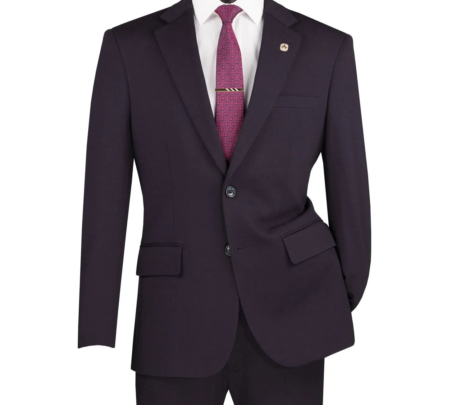 Roche Collection: Charcoal 2-Piece Solid Single-Breasted Super Stretch Slim Fit Suit