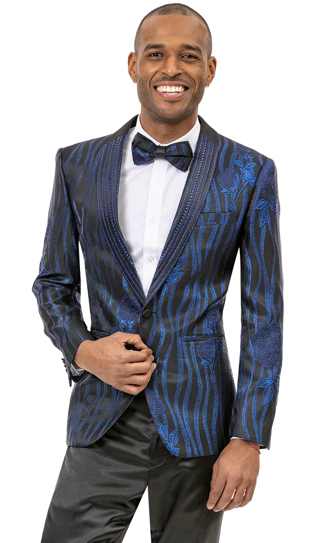 Royal Floral Print Fashion Blazer J153