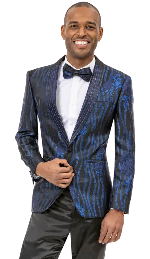 Royal Floral Print Fashion Blazer J153
