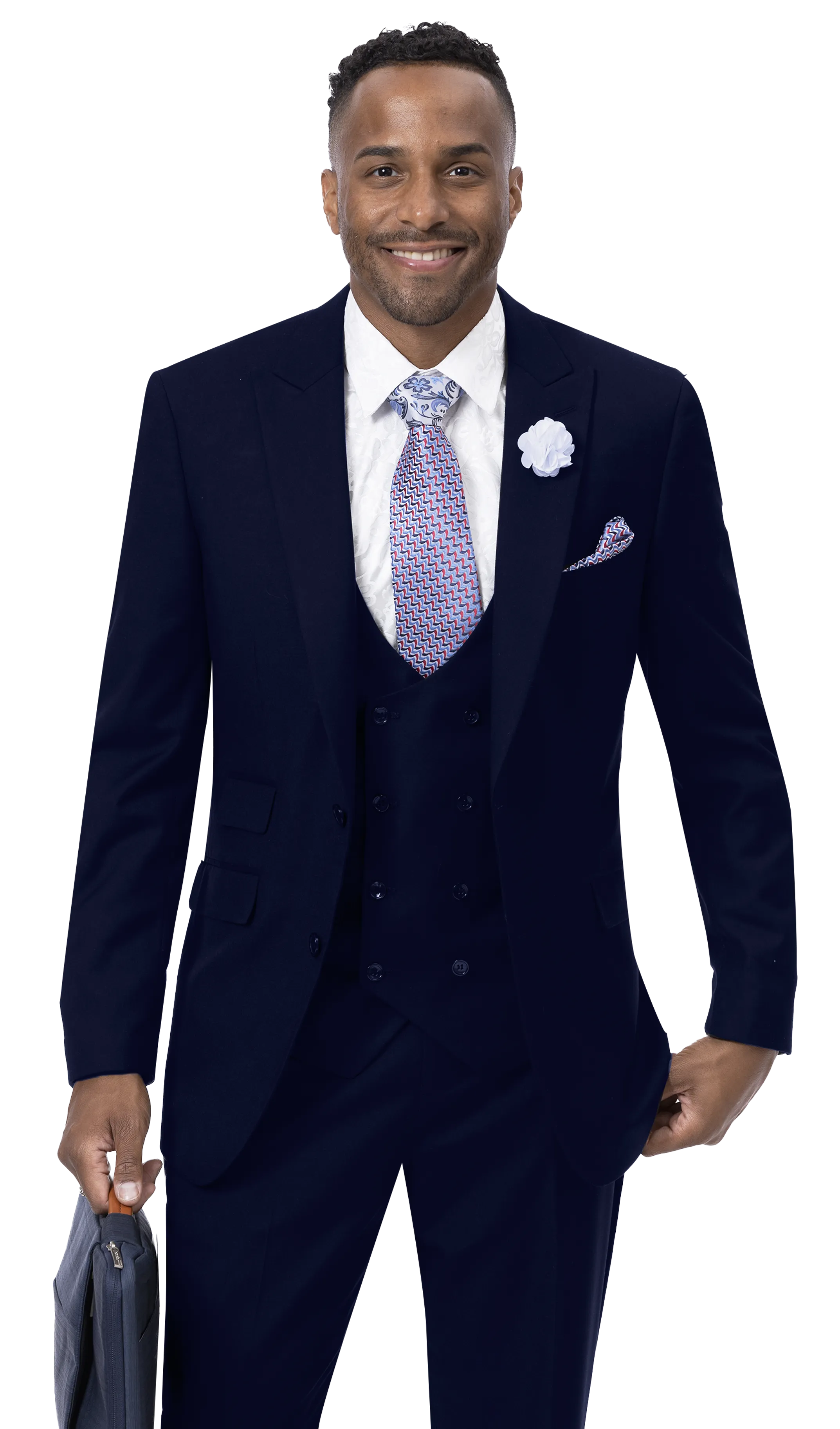 Royal Revival Collection: Navy Three Piece Regular Fit Fashion Suit