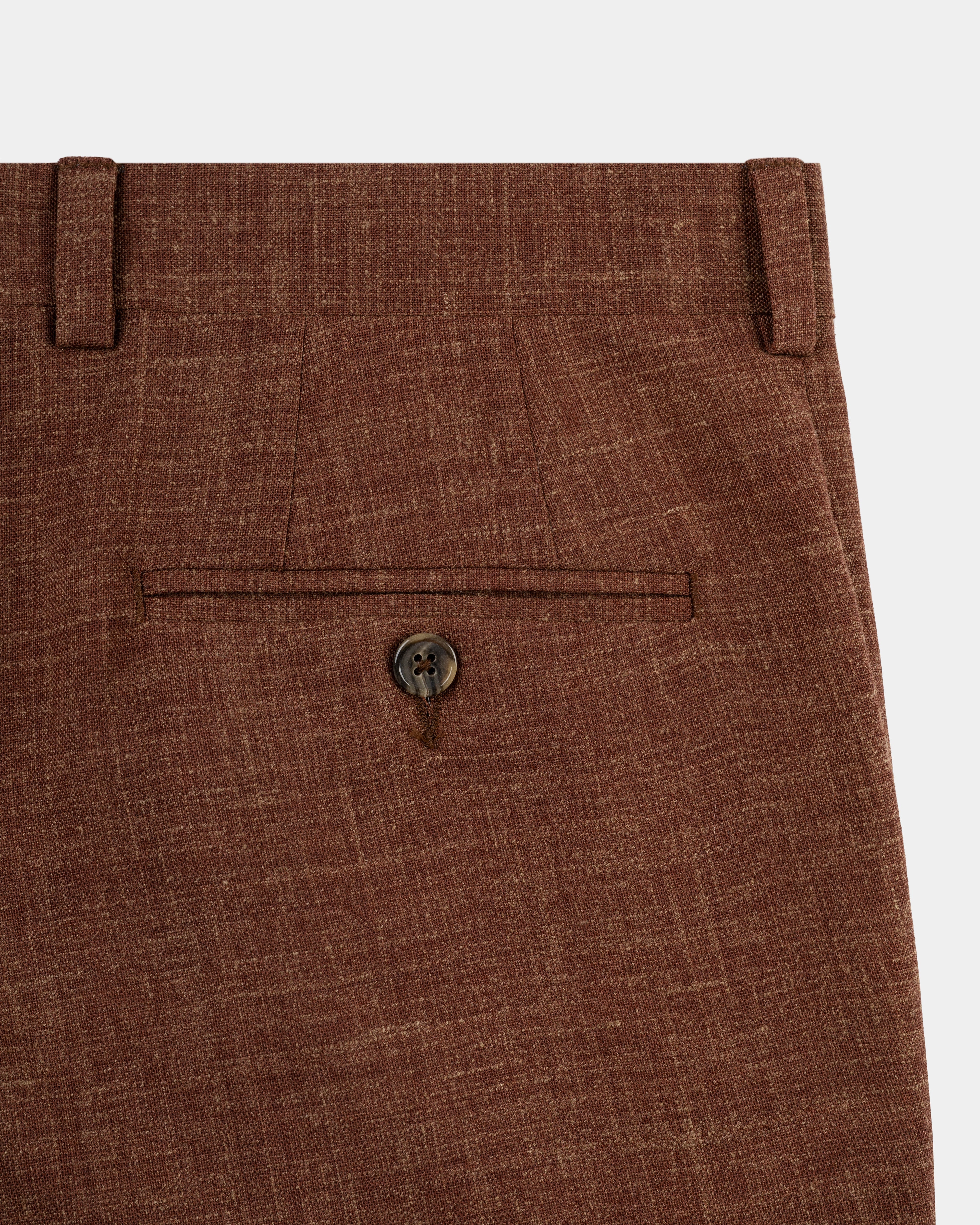 RUST CRASH LINEN TROUSERS