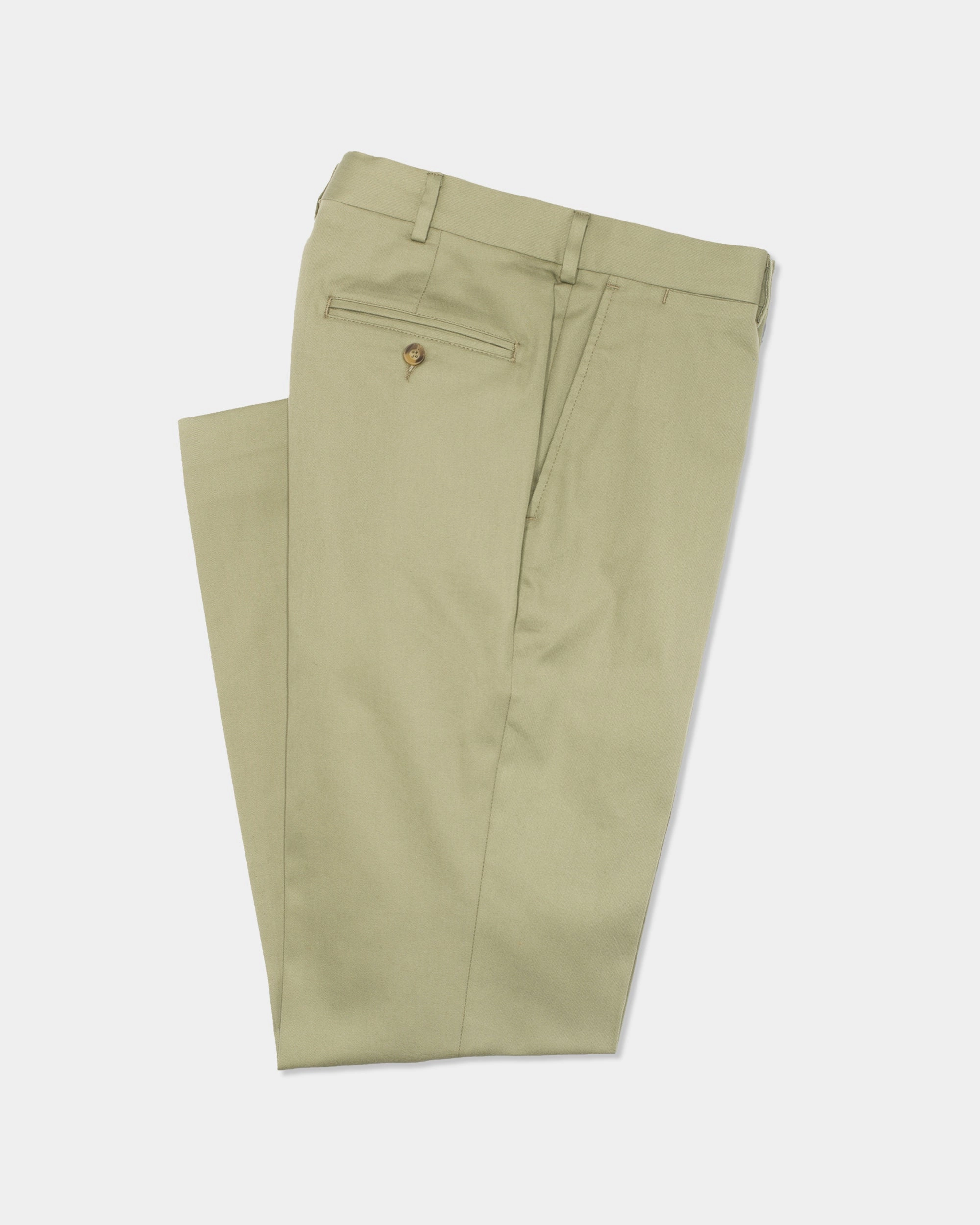 SAGE WASHED TWILL CHINO TROUSERS
