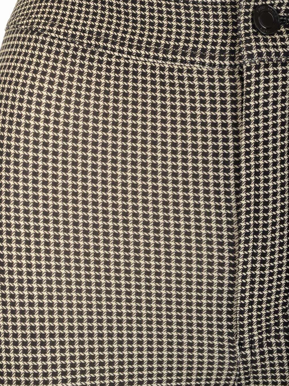 Saint Laurent High-Rise Checked Trousers