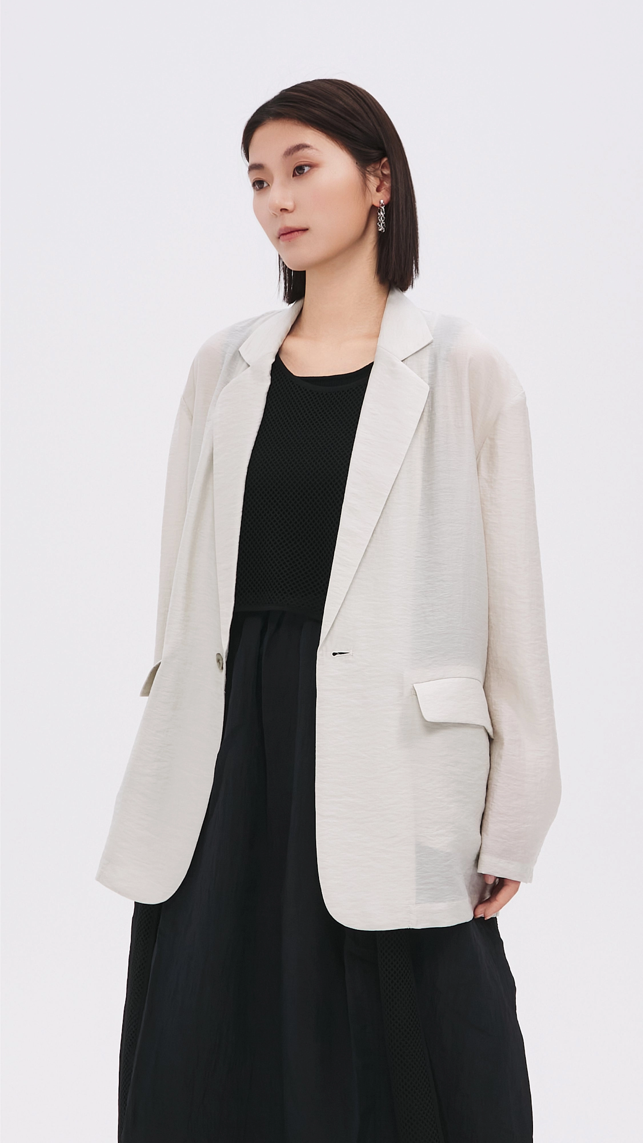 Sheer Fabric Blazer