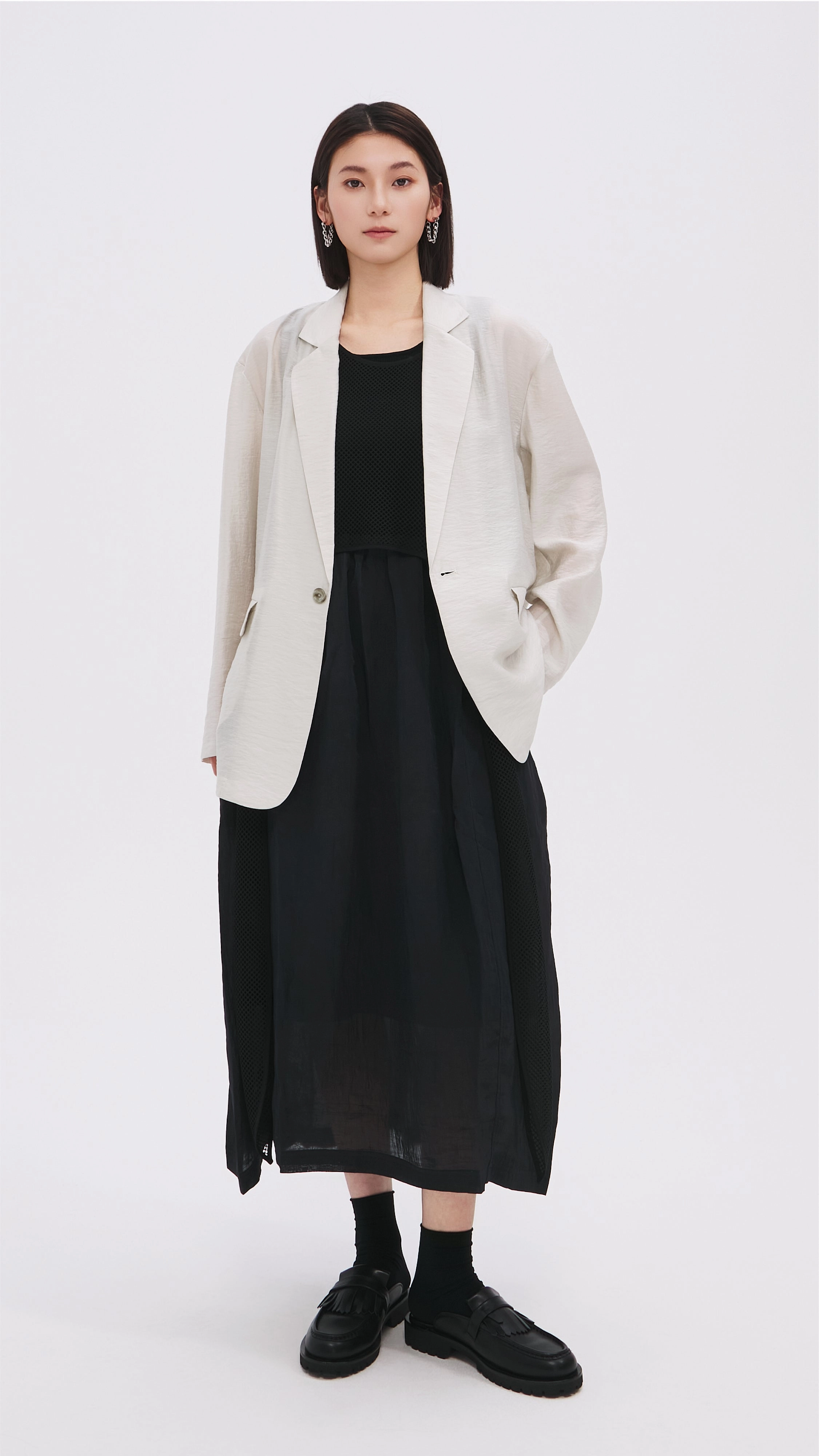 Sheer Fabric Blazer