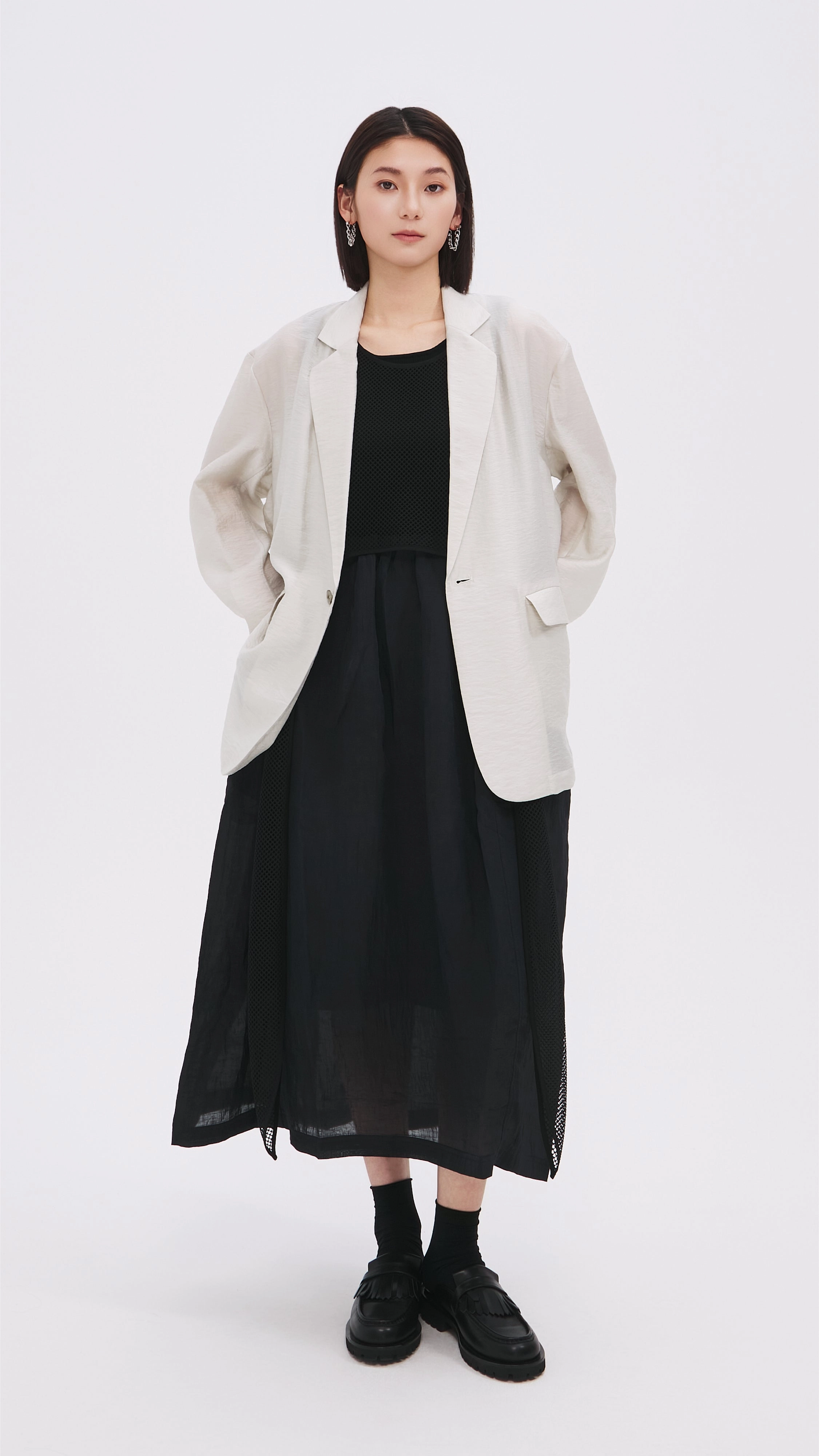 Sheer Fabric Blazer