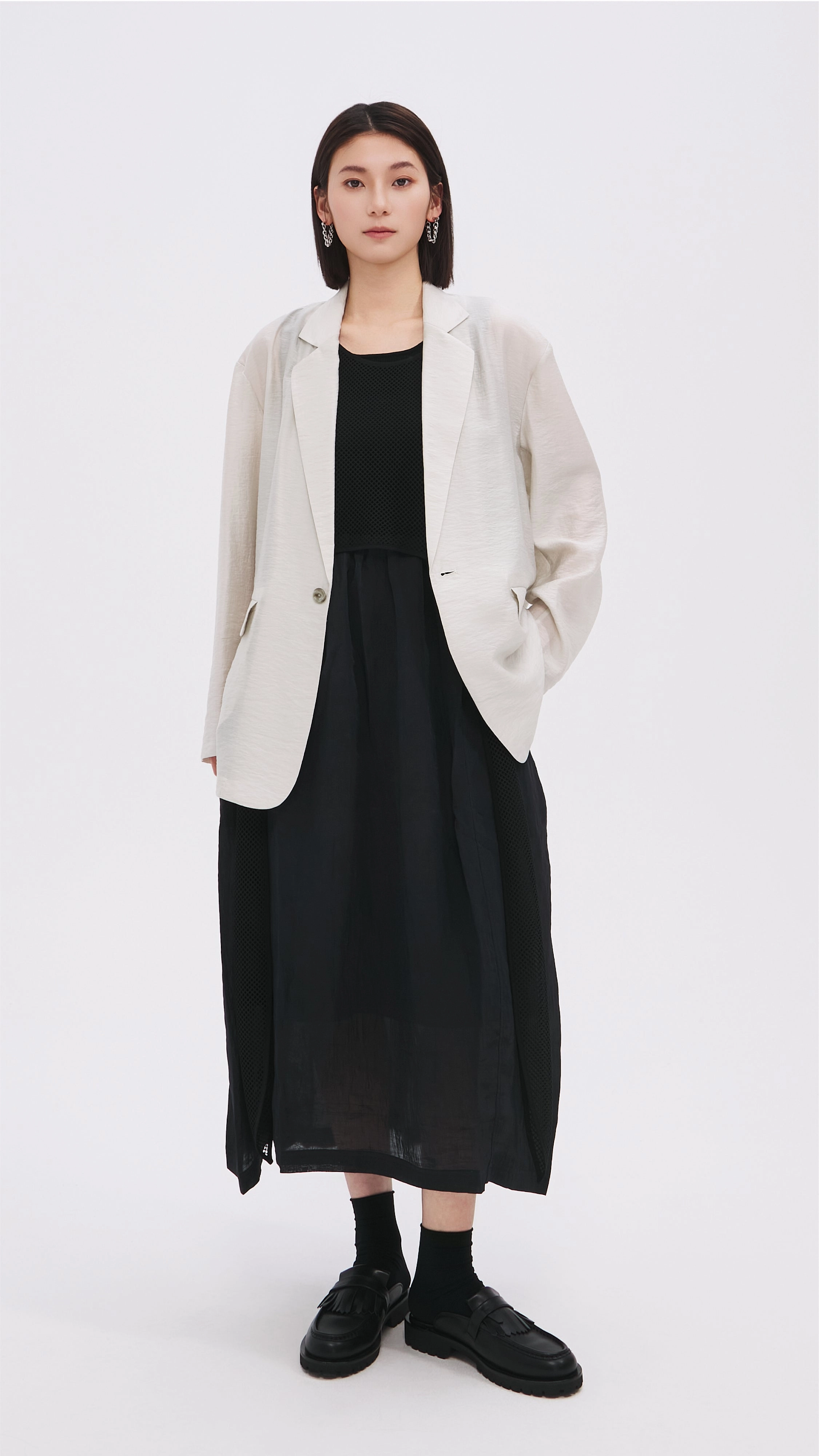 Sheer Fabric Blazer