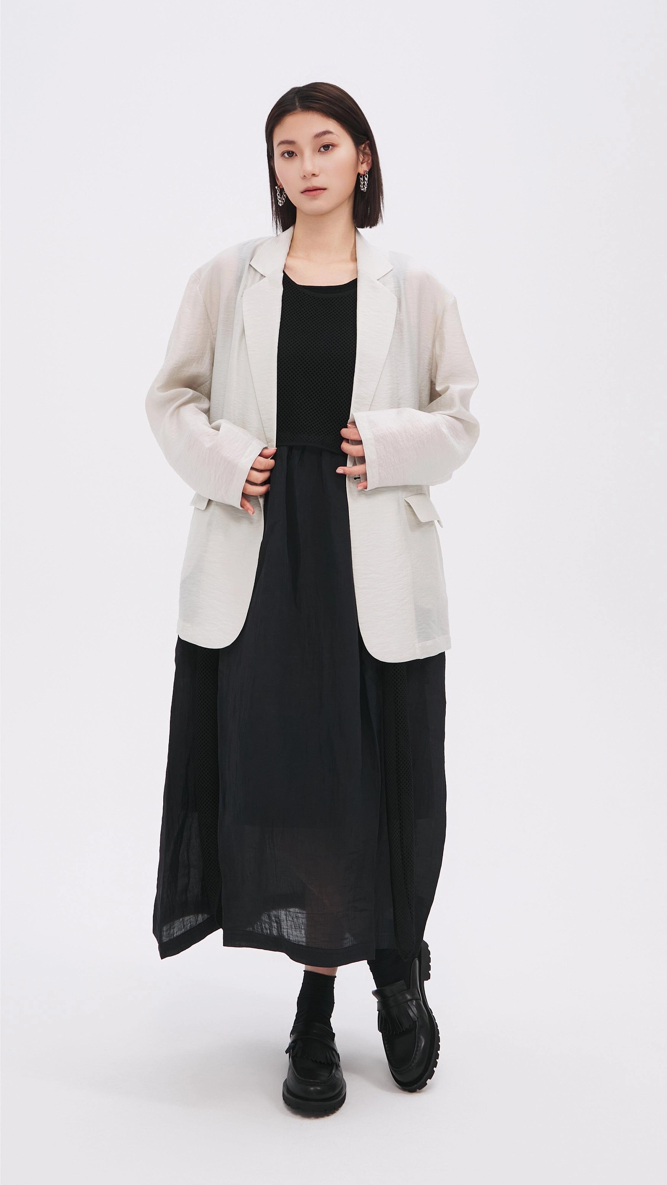 Sheer Fabric Blazer