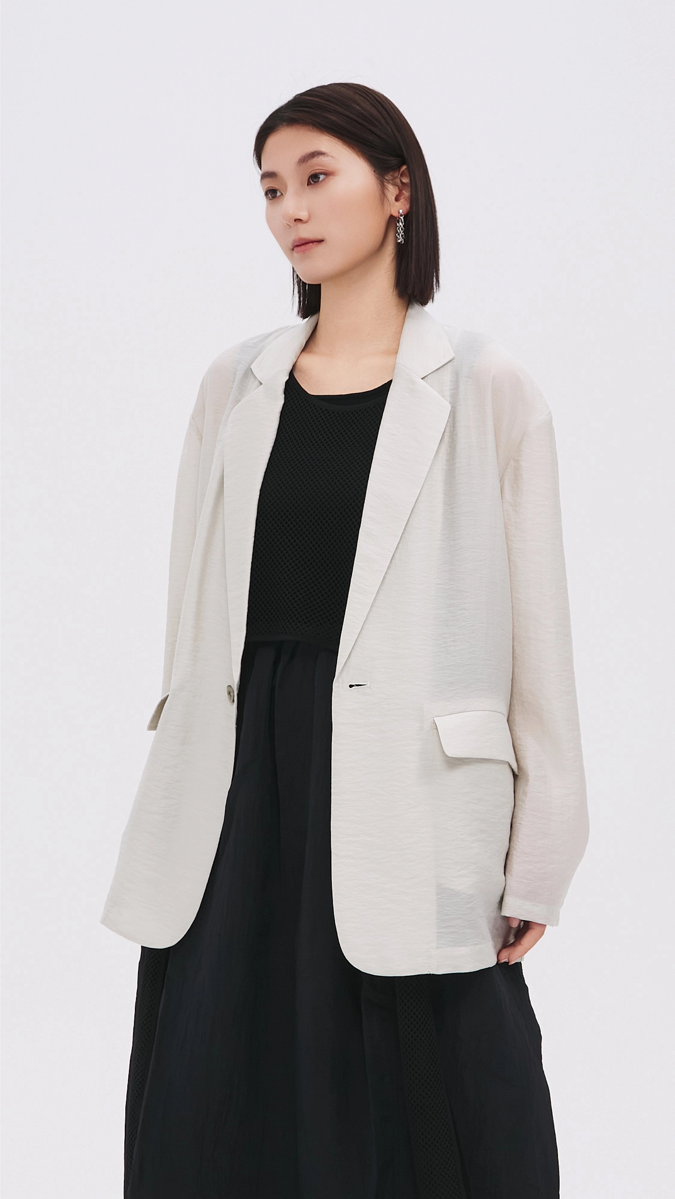 Sheer Fabric Blazer