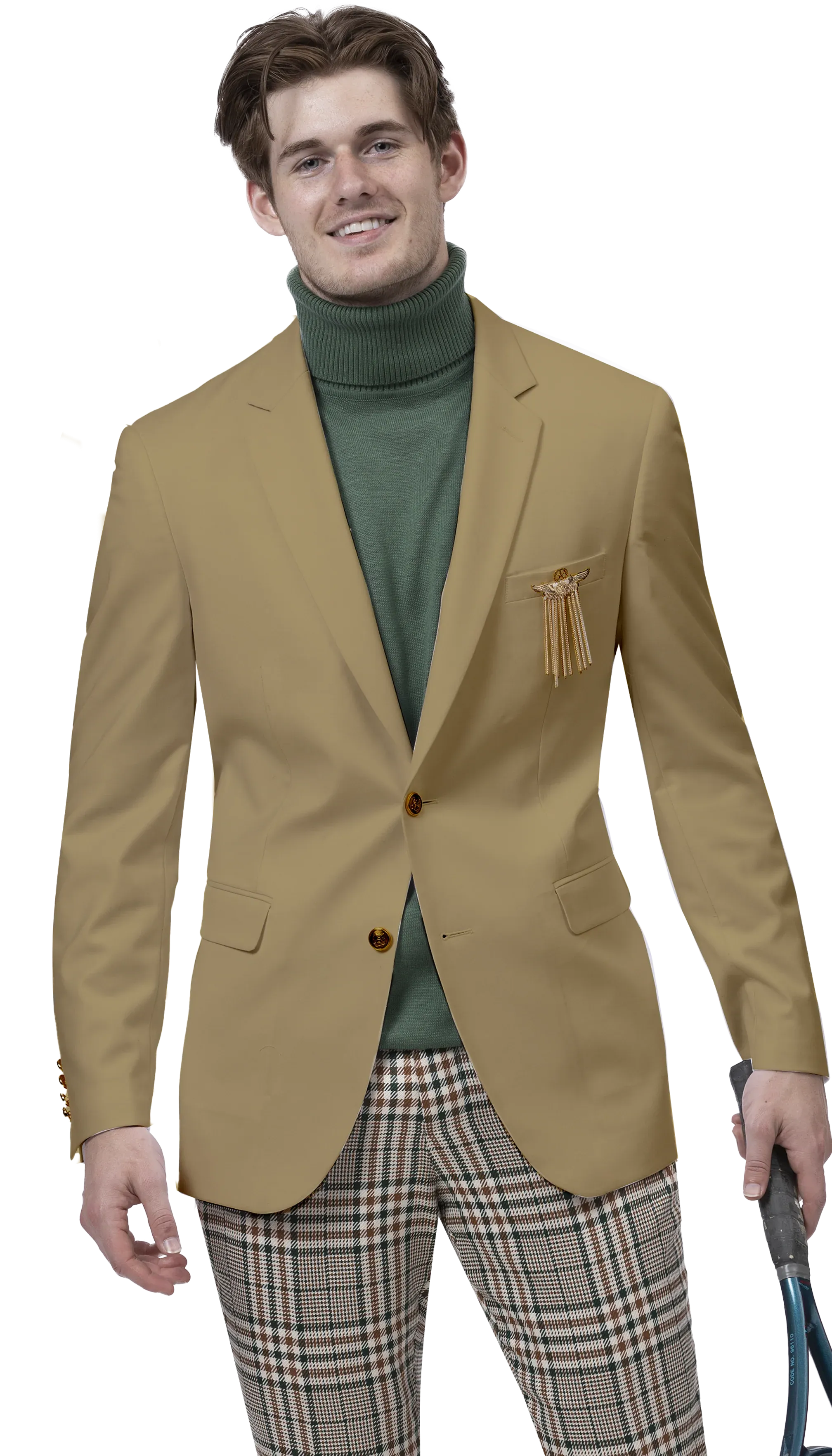 Shelley Styles Collection: Tan Single Breasted Blazer