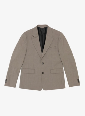 Single Breasted Blazer Taupe Wool