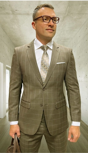 Statement PRT-101-BRZ Mens Suit