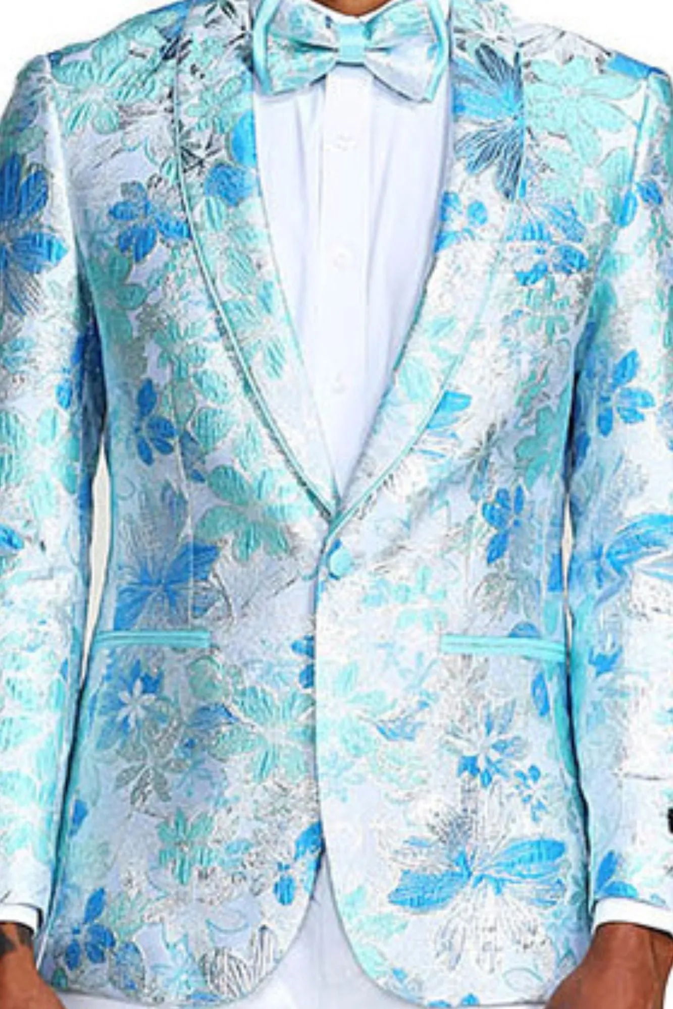 Stylefyre Collection: Men's Single-Breasted Blazer In Blue