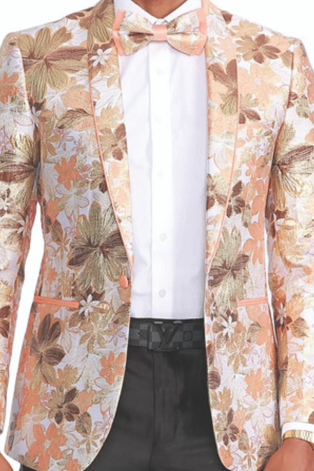 Stylefyre Collection: Men's Single-Breasted Blazer In Orange