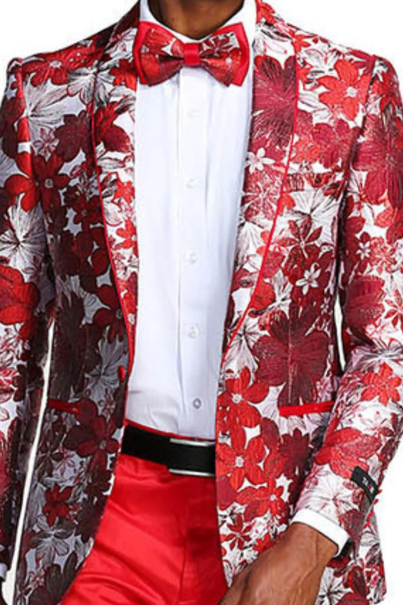 Stylefyre Collection: Men's Single-Breasted Blazer In Red