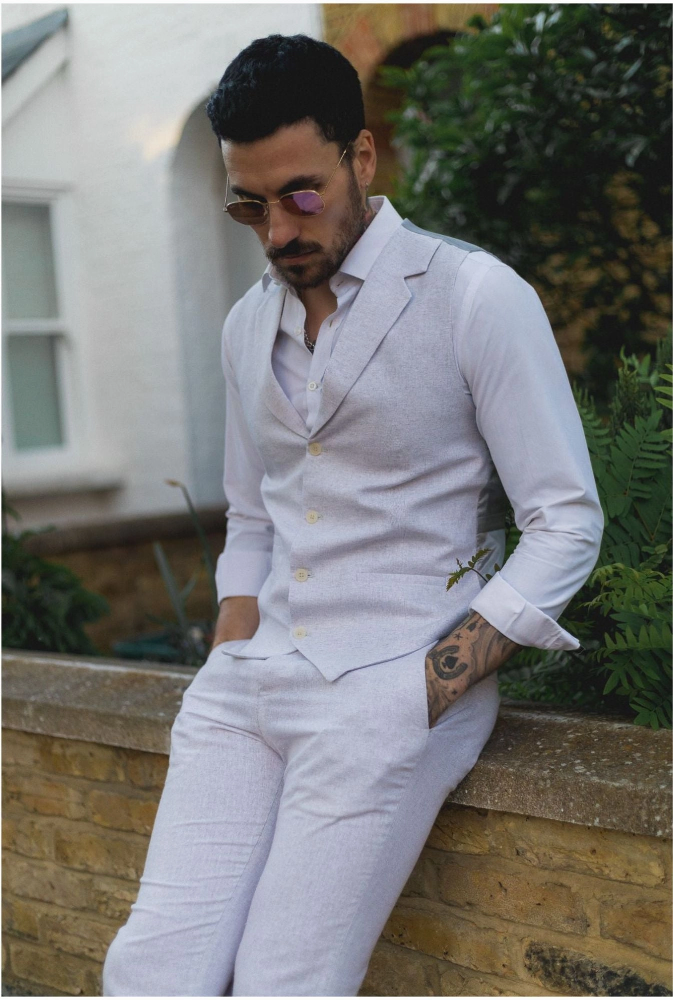 Summer Suit Waistcoat Trousers Wedding