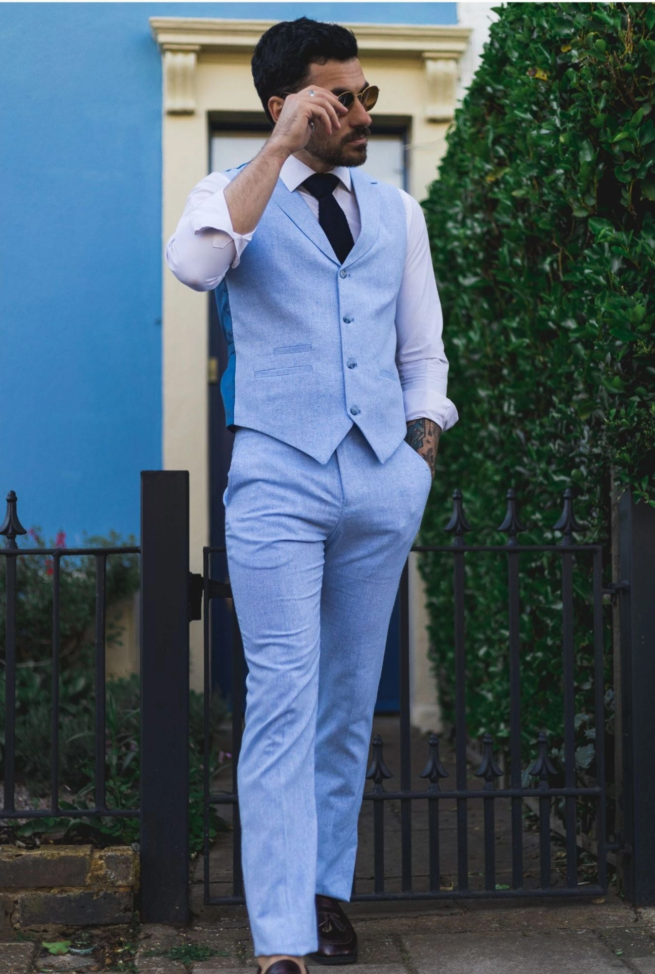 Summer Suit Waistcoat Trousers Wedding