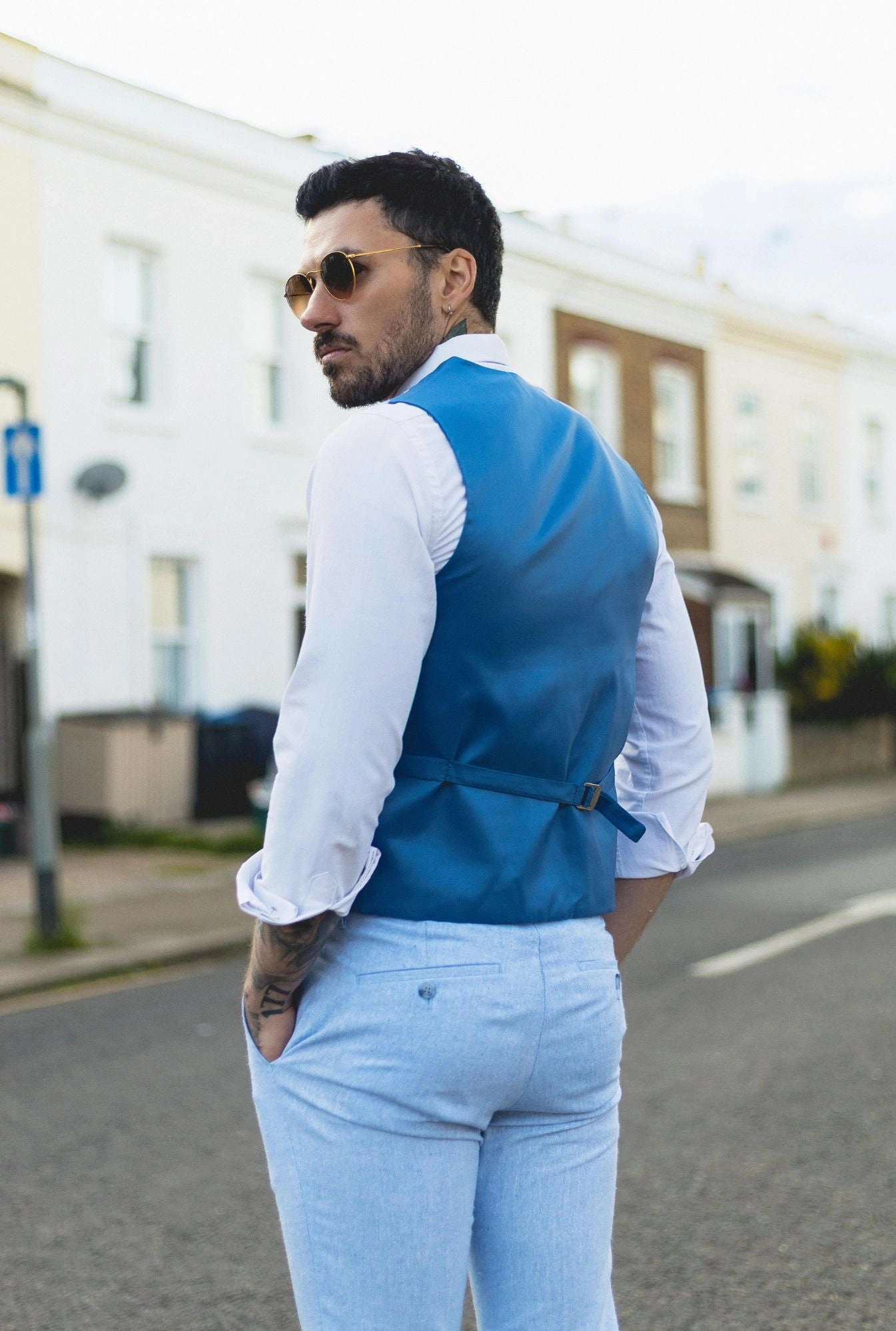 Summer Suit Waistcoat Trousers Wedding