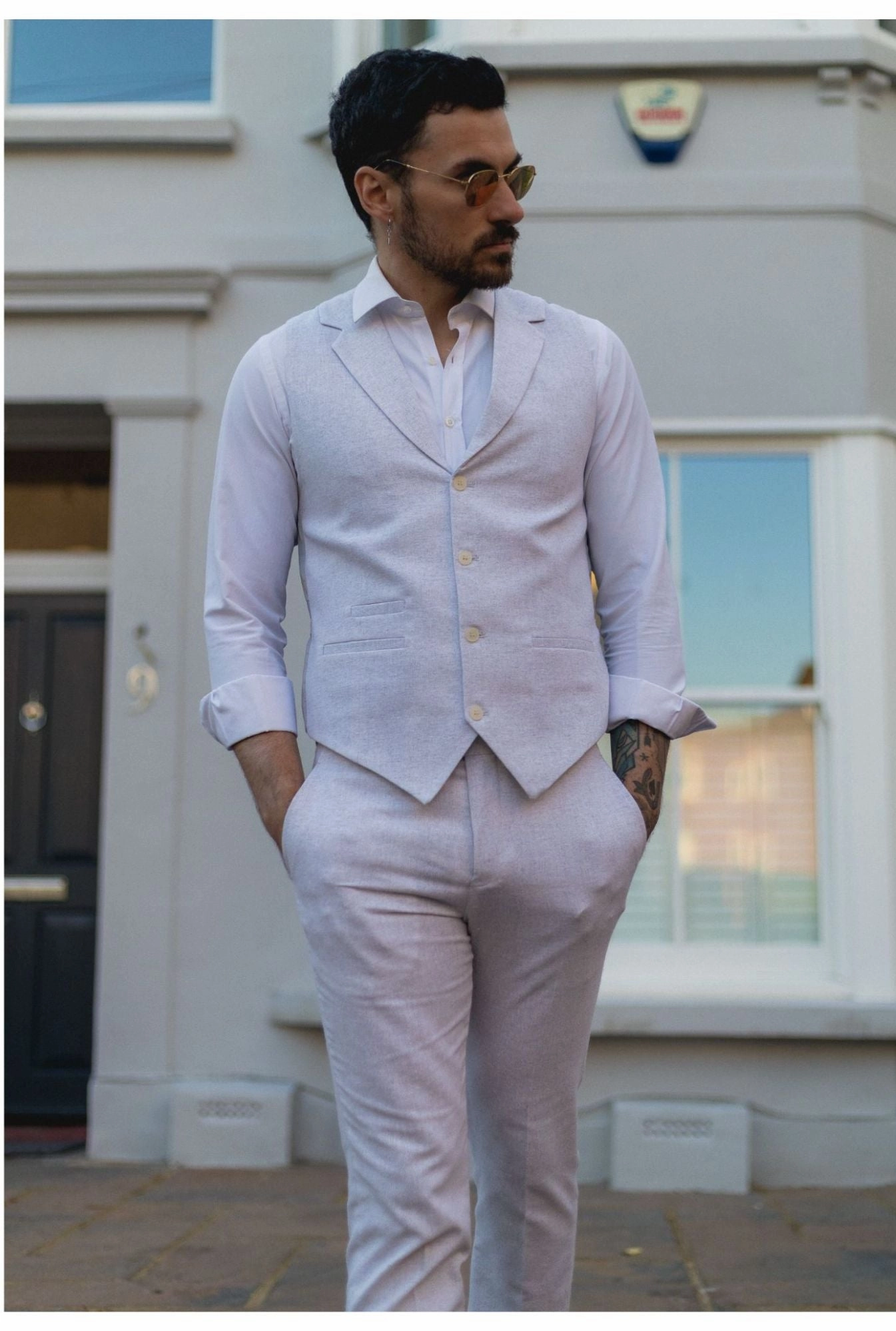 Summer Suit Waistcoat Trousers Wedding