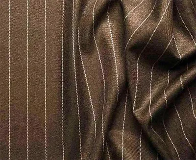Symphony Collection: Brown 2 Piece Pinstripe Double Breasted Regular Fit Suit