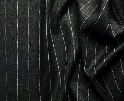 Symphony Collection: Black 2 Piece Pinstripe Double Breasted Regular Fit Suit