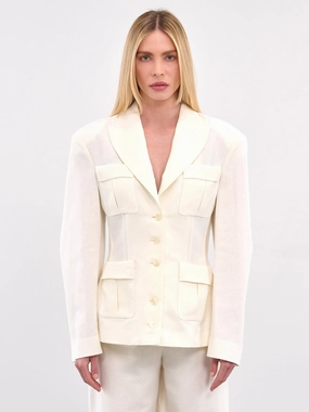 Tailored Cargo Blazer (ROWA15170ARA372-WHITE)
