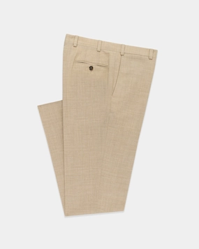 TAN CRASH LINEN TROUSERS