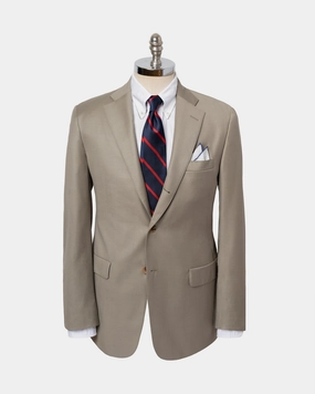 TAN SOLID 120s WOOL SUIT