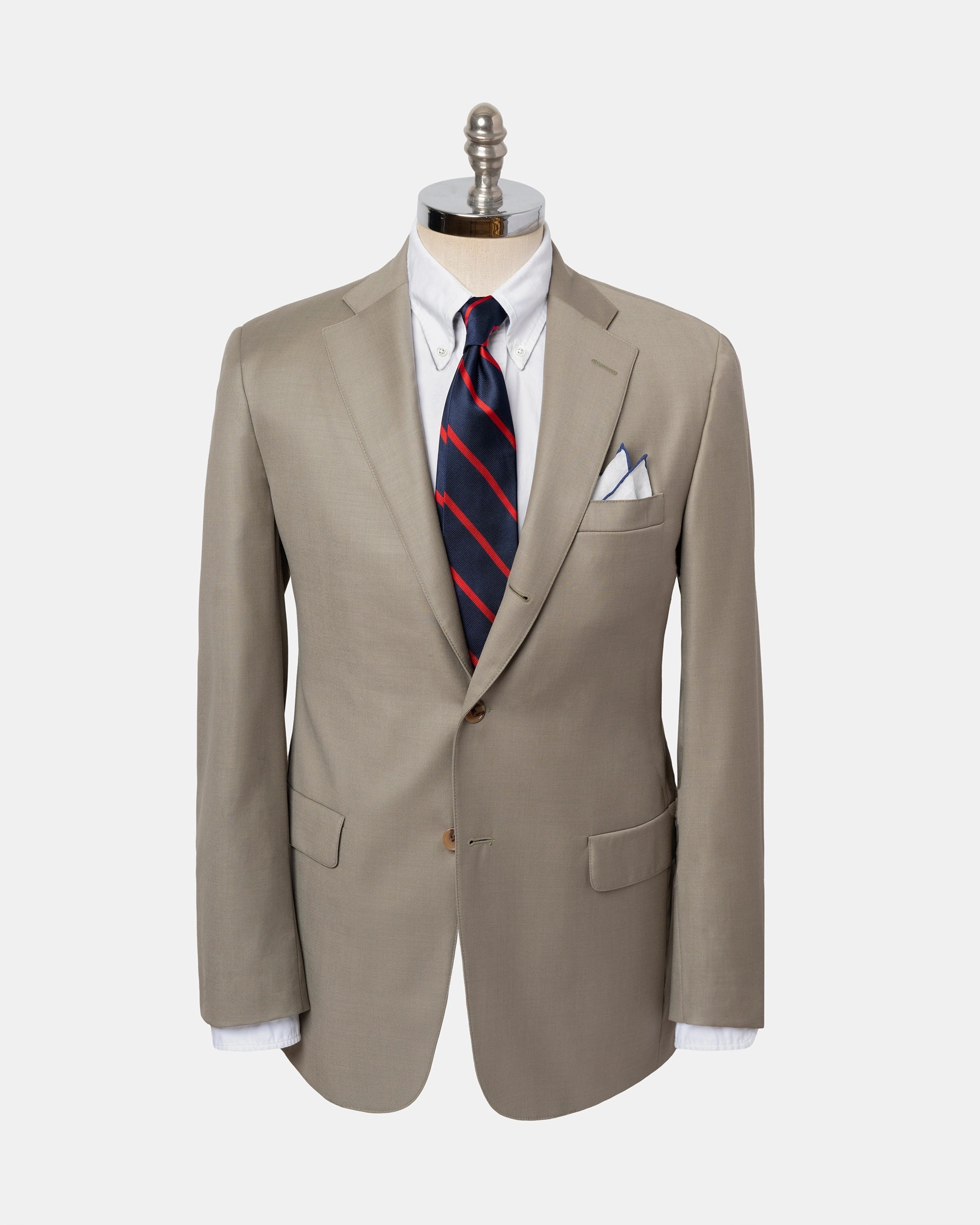TAN SOLID 120s WOOL SUIT