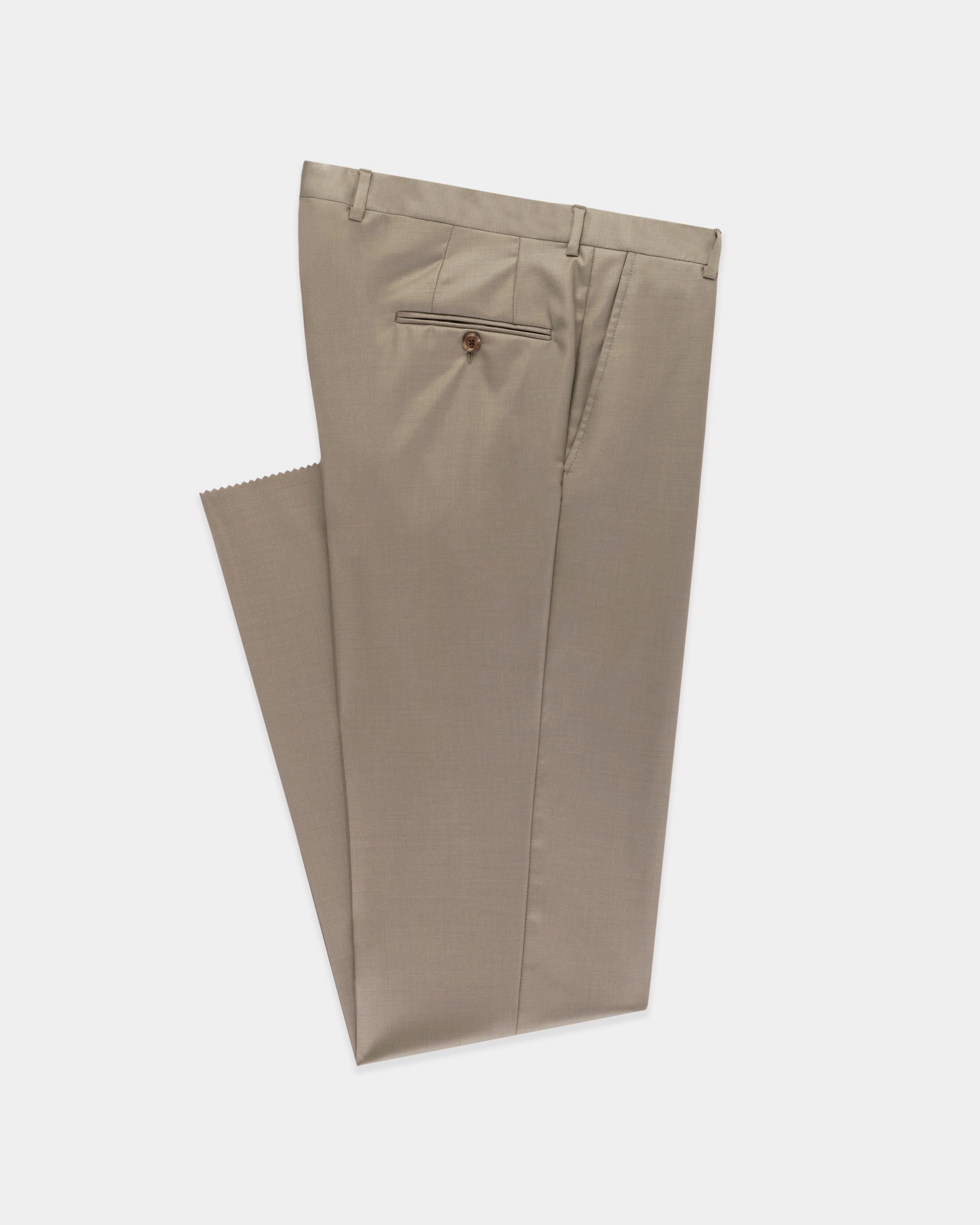 TAN SOLID 120s WOOL SUIT