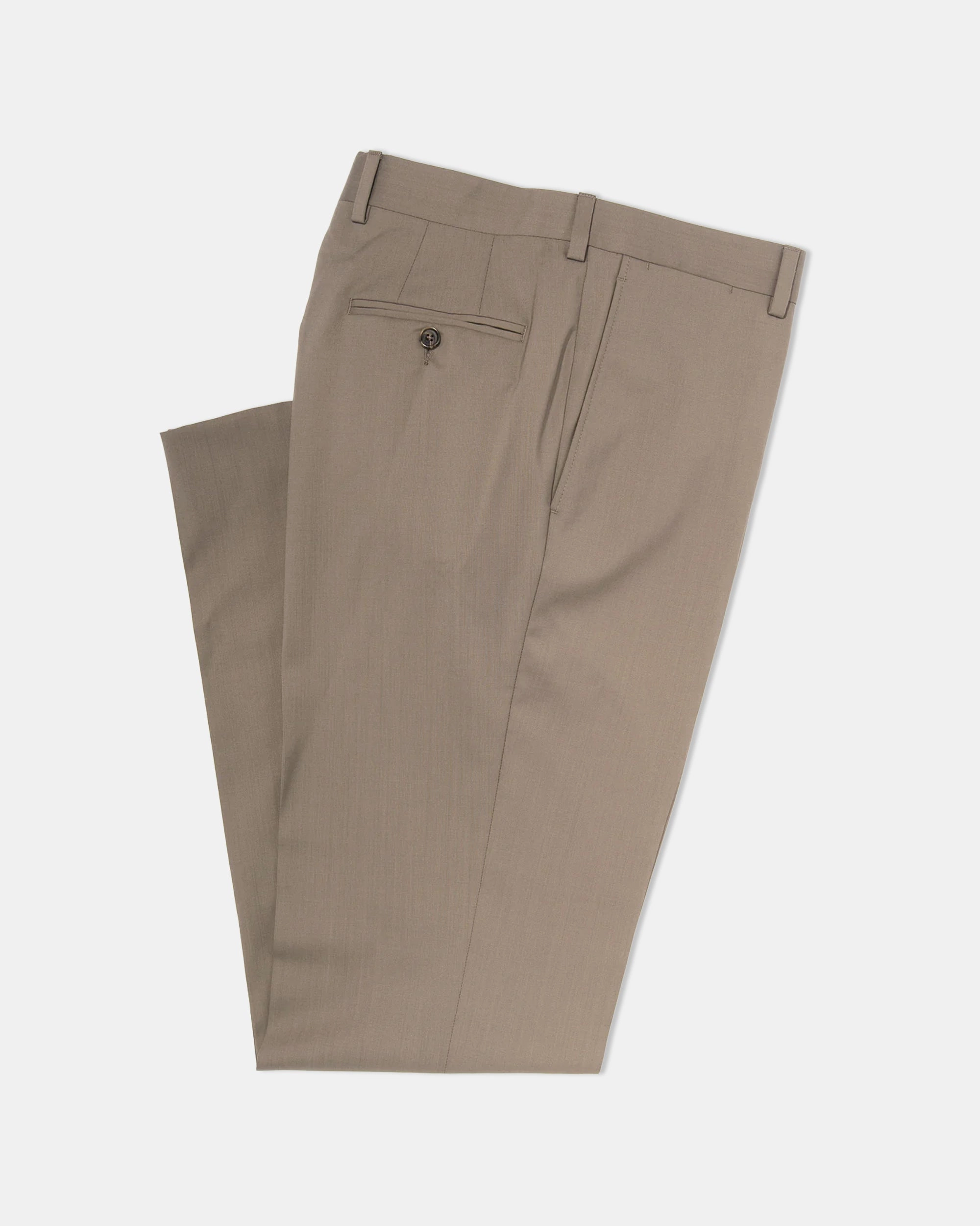 TAN TROPICAL WOOL TROUSERS