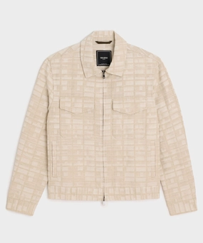 Textured Linen-Cotton Station Jacket