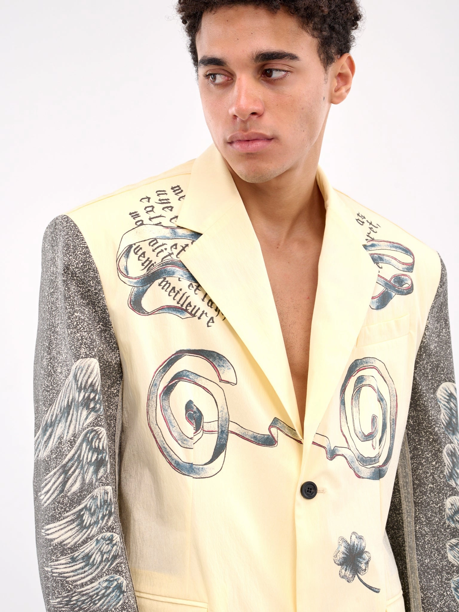 The Multi-Tattoo Suit Jacket (25-34-U-VE105-C588-BLACK-WHITE)