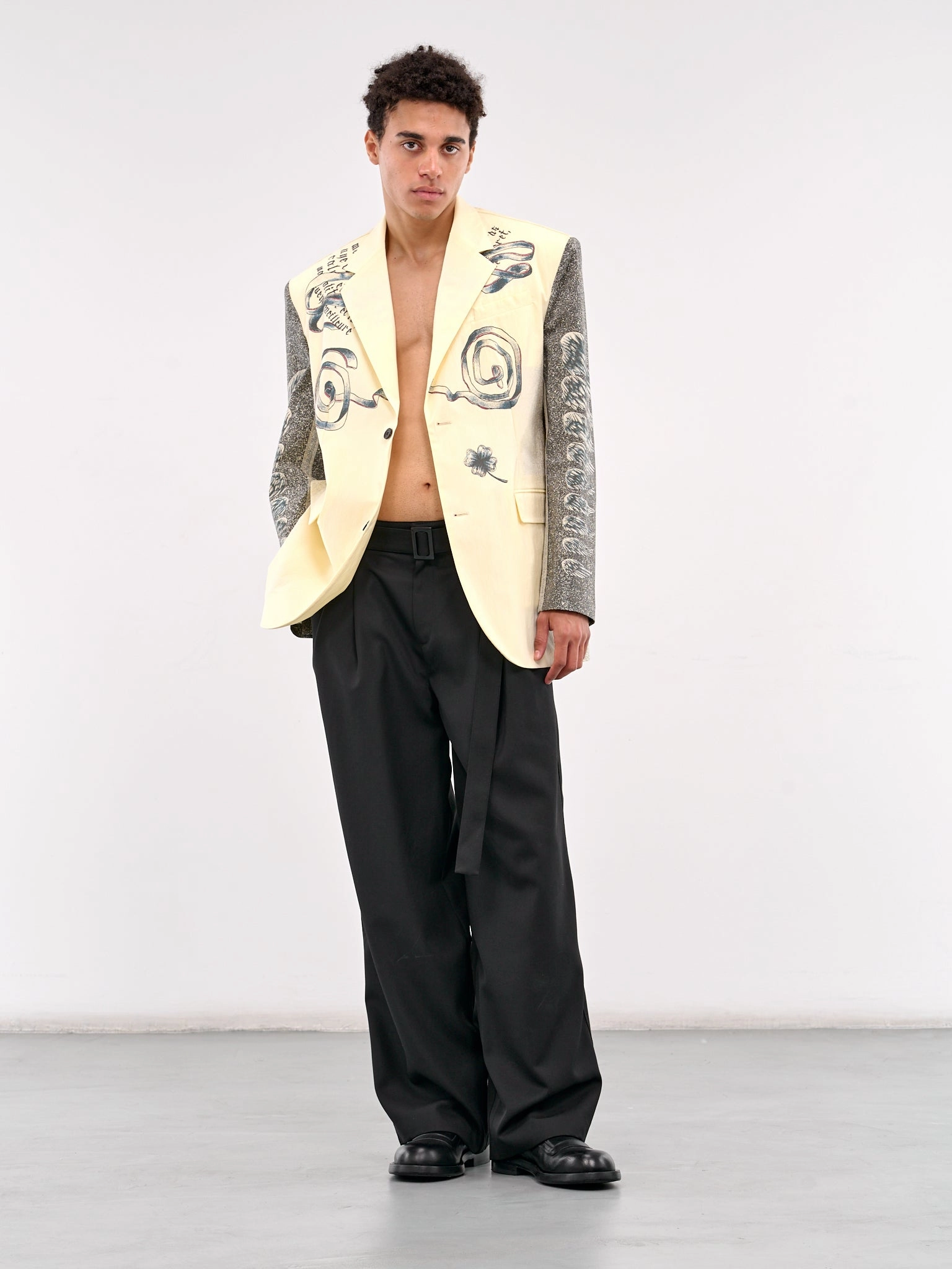 The Multi-Tattoo Suit Jacket (25-34-U-VE105-C588-BLACK-WHITE)