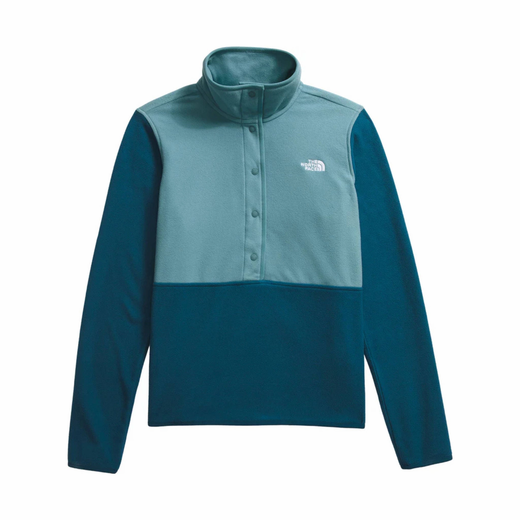 The North Face Women's Glacier Fleece Half Snap Fleece - Midnight Petrol/Algae Blue - ONLINE STORE CREDIT/EXCHANGE ONLY